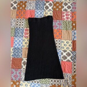 Quince Mongolian cashmere midi skirt size small black